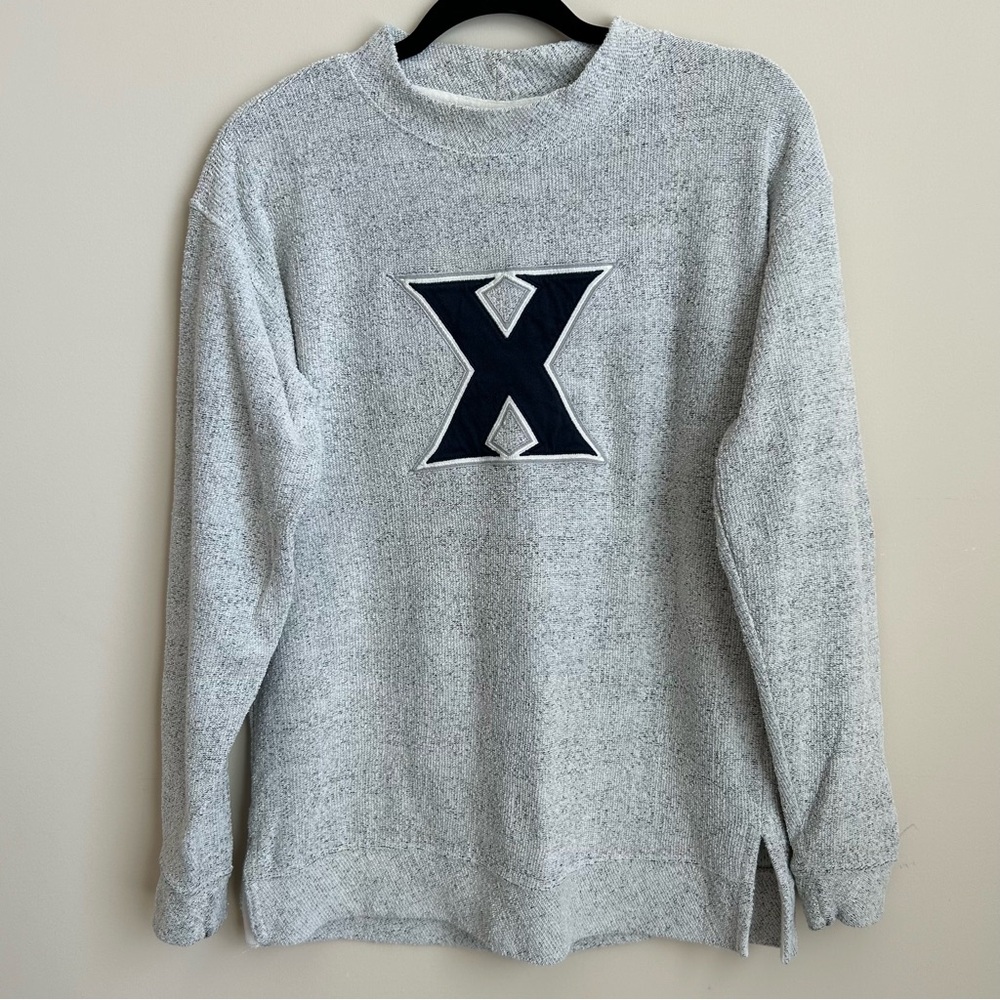 Original League Gray XU Xavier University Musketeers “X” Logo Sweatshirt Size S